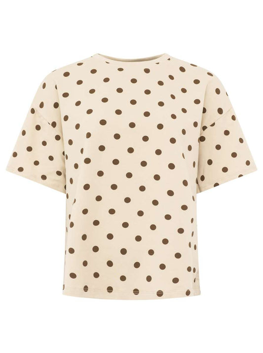 💕 Zwillingsherz T-Shirt BW "Polka Dots" Beige