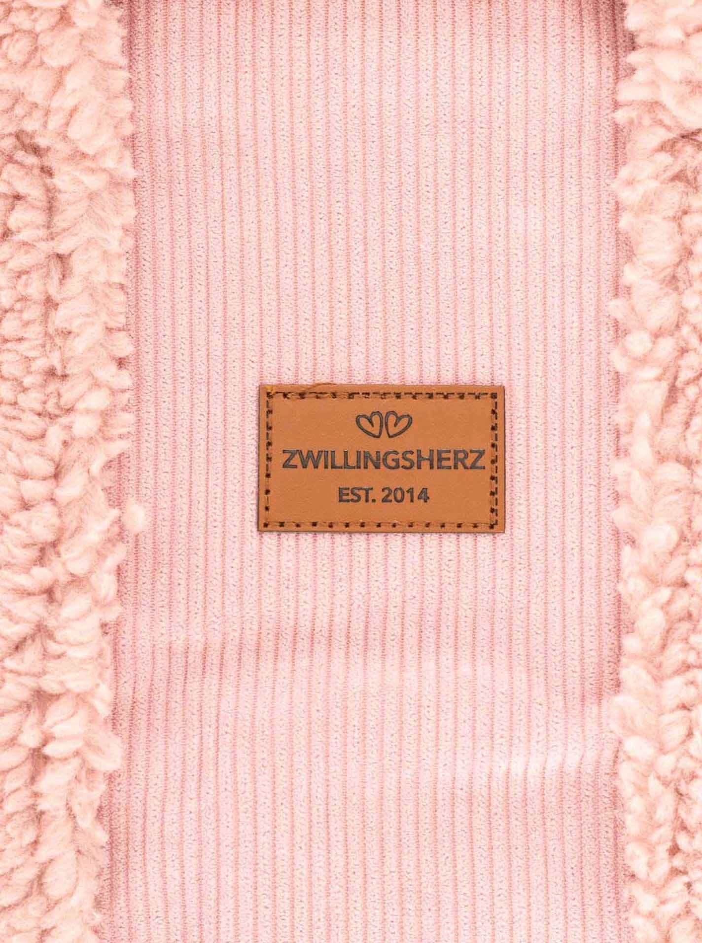 💕 Zwillingsherz Shopper XXL "Teddy meets Cord" Rosa