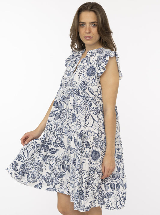 💕 Zwillingsherz Kleid "Flowers" Blau