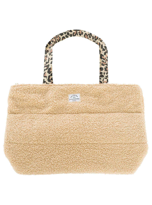 💕 Zwillingsherz Shopper "Teddy Leo Classic" Tasche Beige