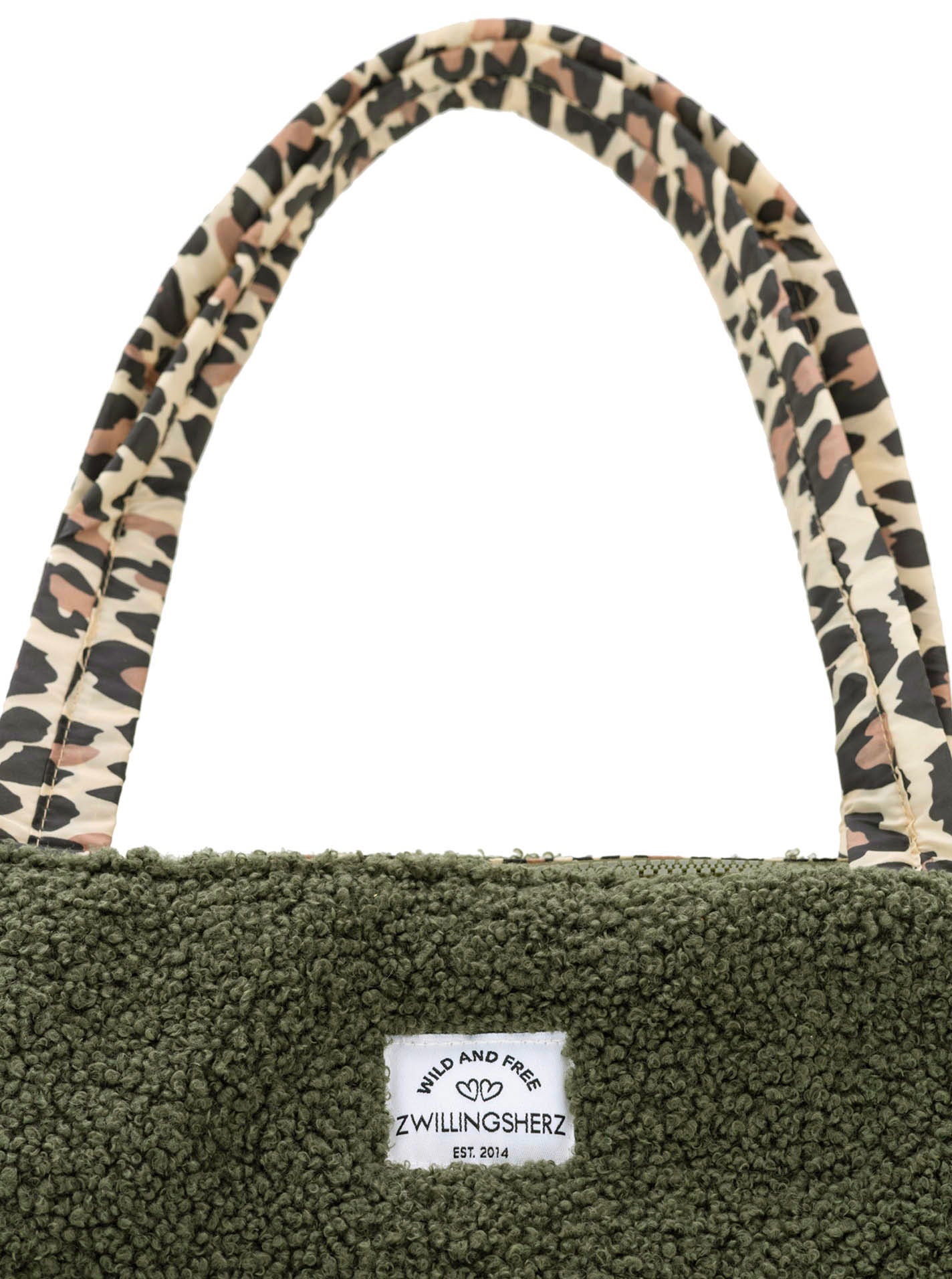 💕 Zwillingsherz Shopper "Teddy Leo Classic" Tasche Olive