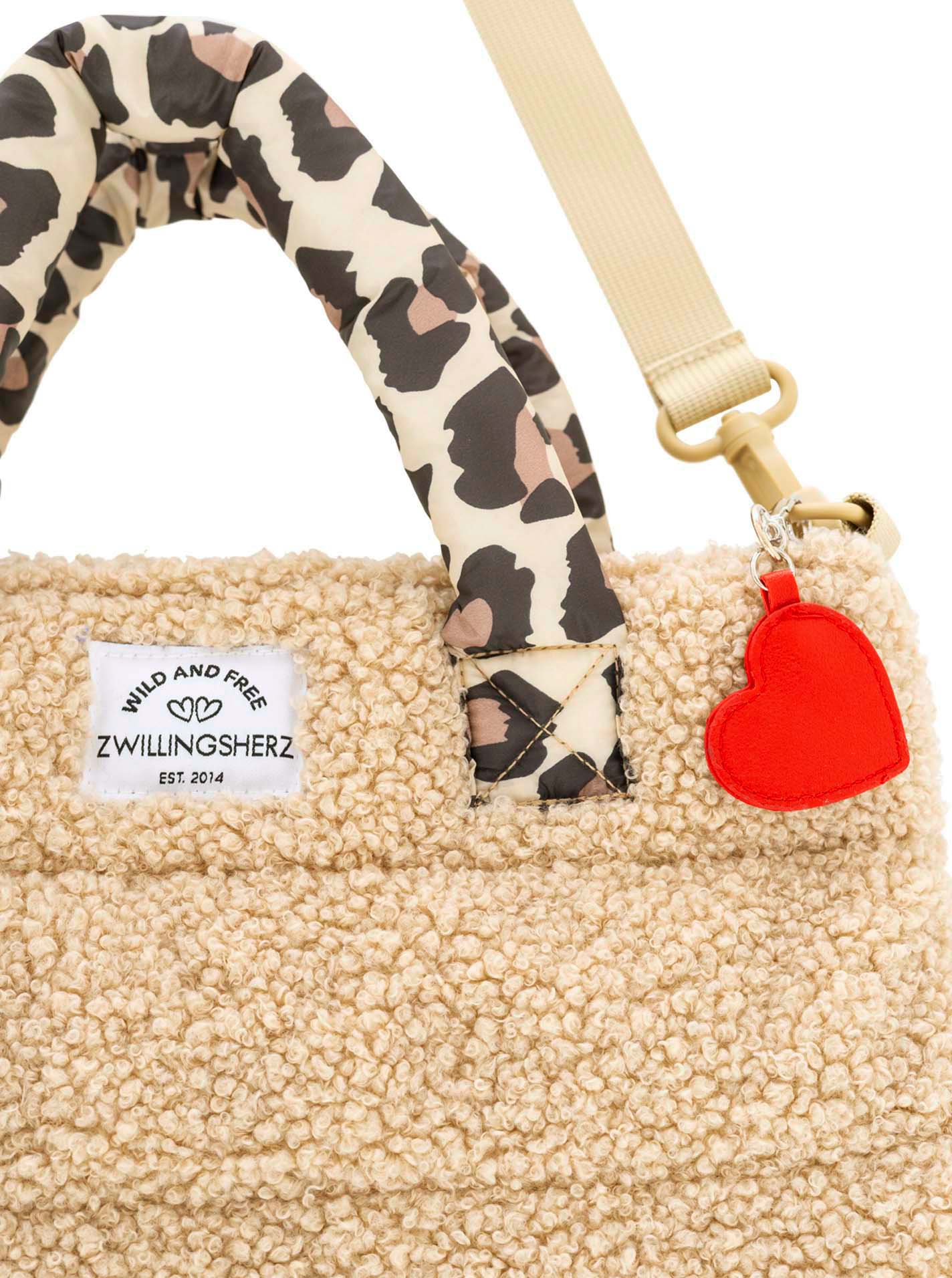 💕 Zwillingsherz Tasche "Teddy Leo Classic" Beige