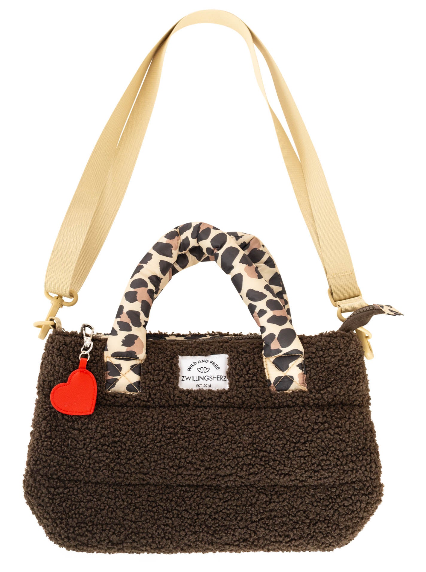 💕 Zwillingsherz Tasche "Teddy Leo Classic" Braun
