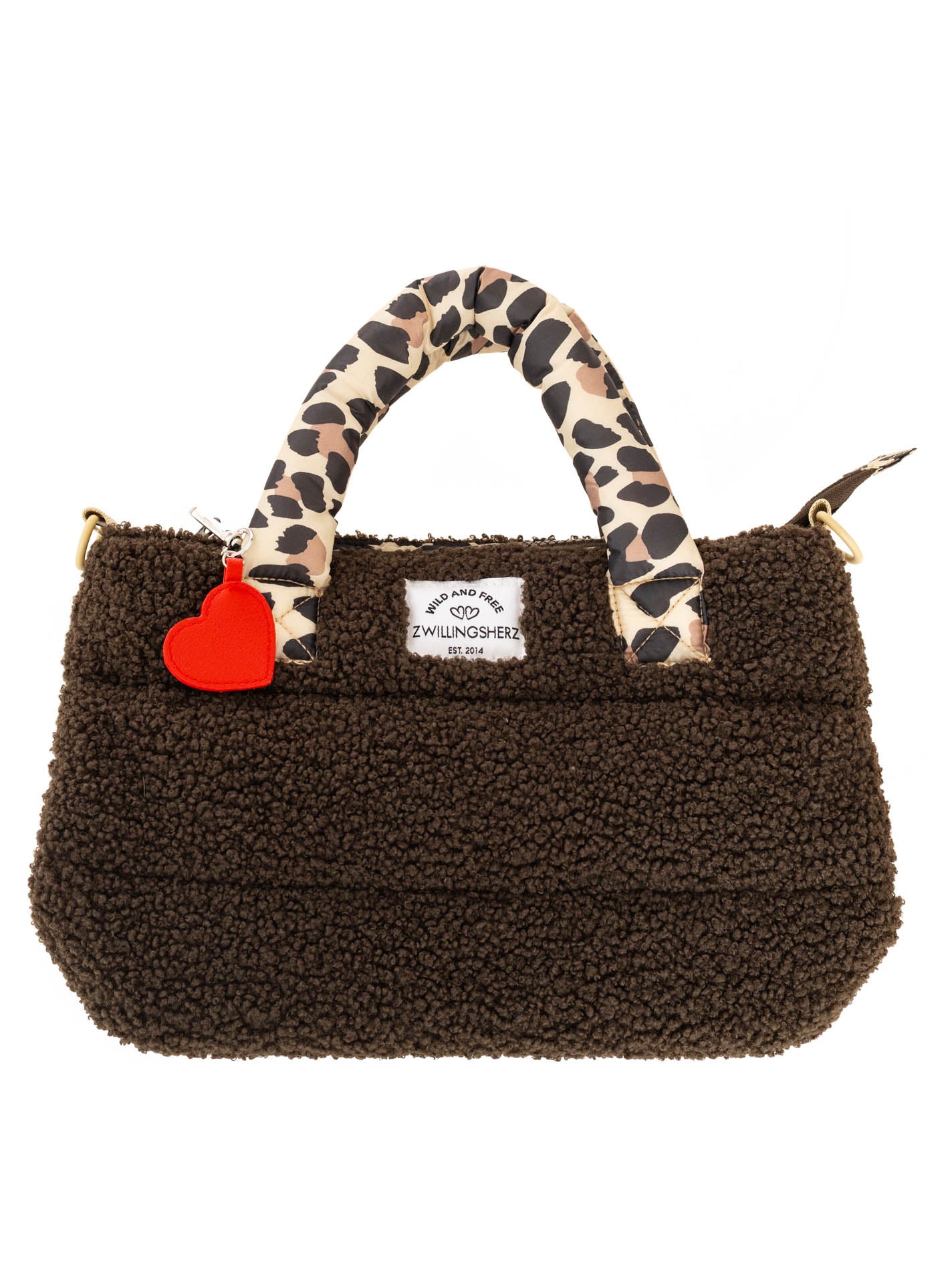 💕 Zwillingsherz Tasche "Teddy Leo Classic" Braun