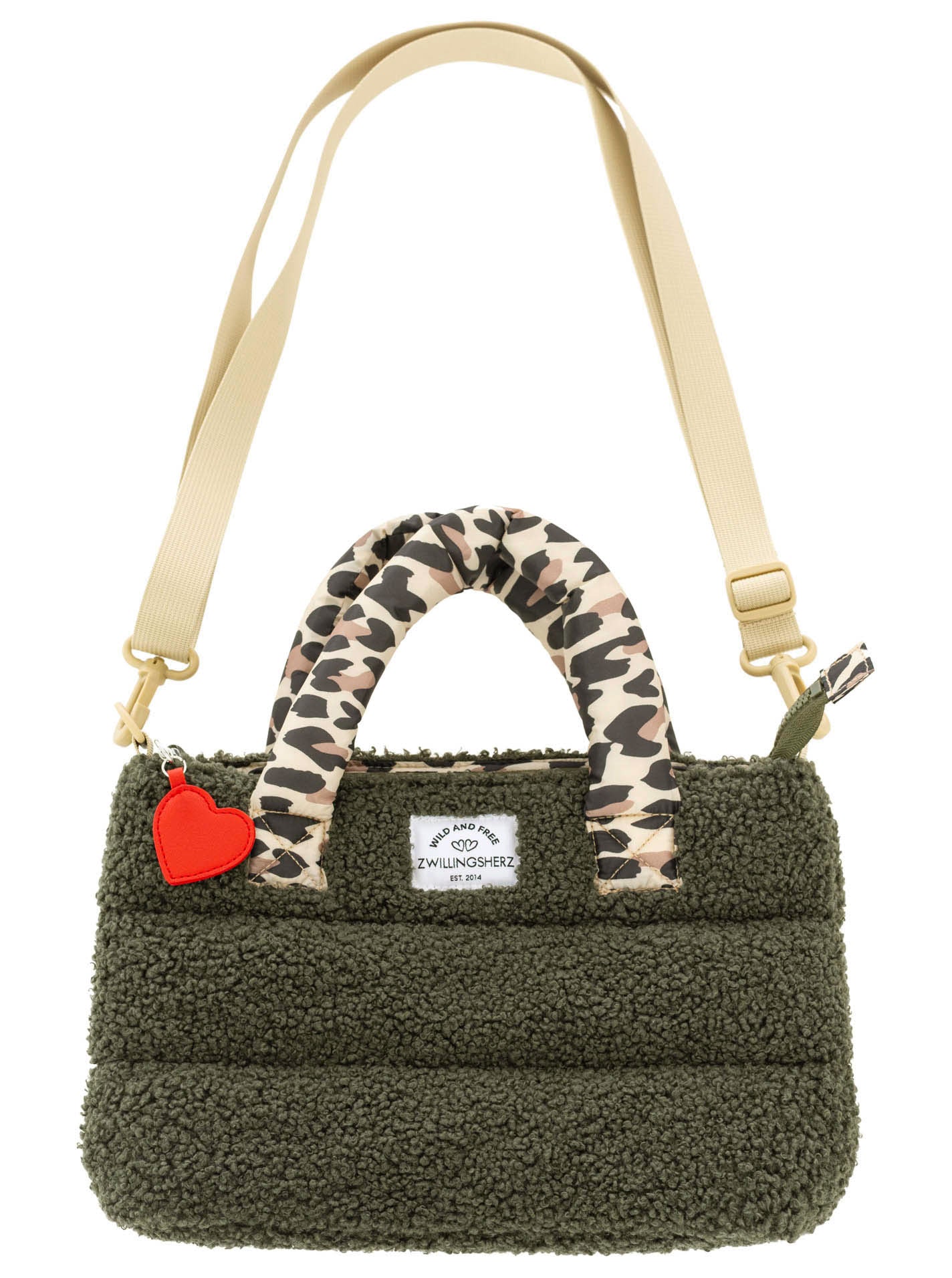 💕 Zwillingsherz Tasche "Teddy Leo Classic" Olive