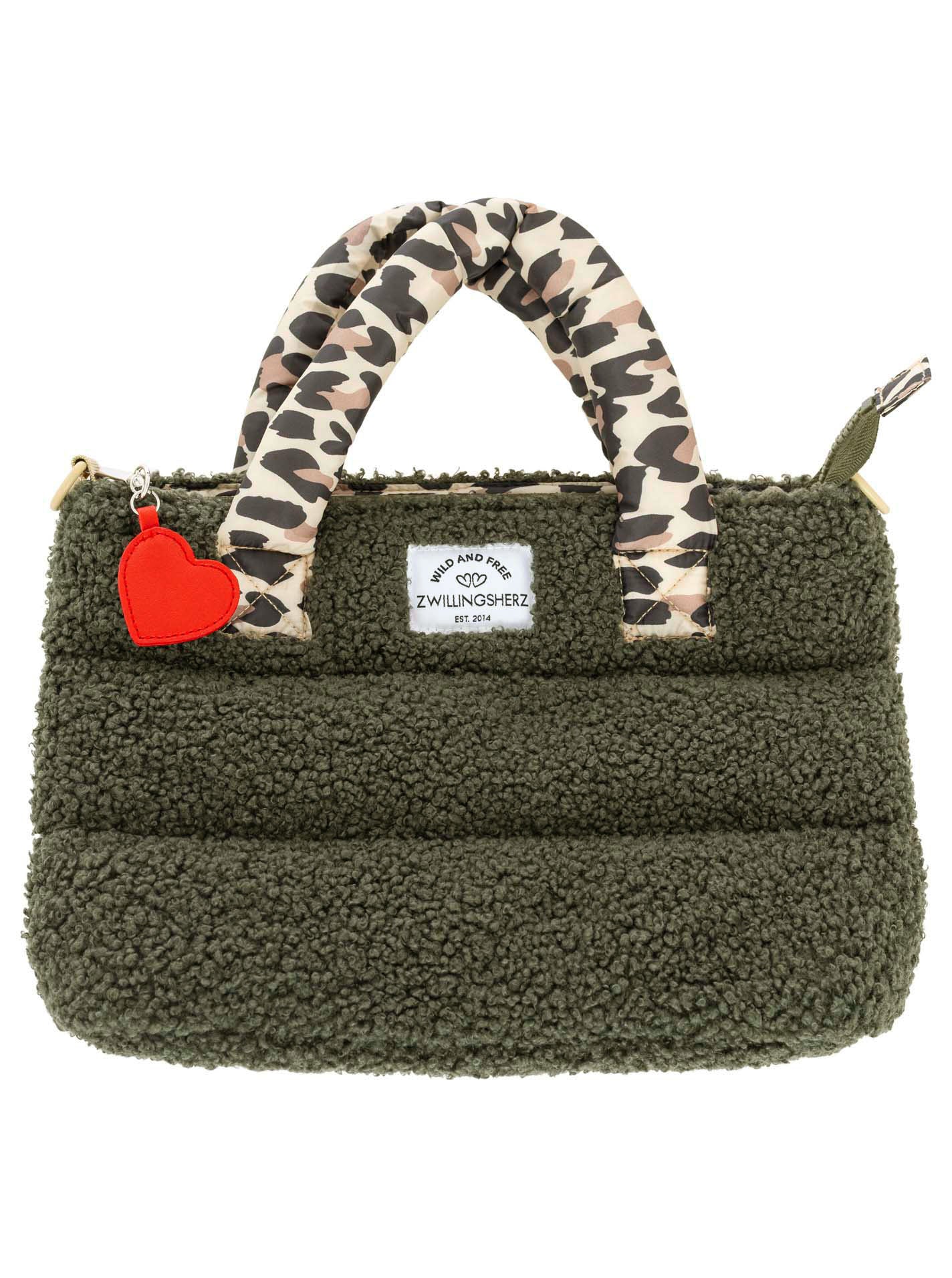 💕 Zwillingsherz Tasche "Teddy Leo Classic" Olive