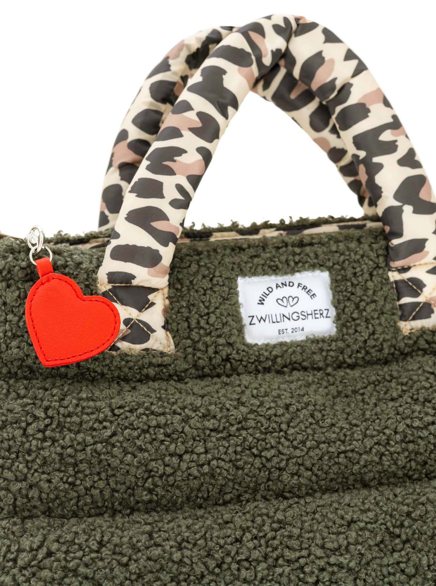 💕 Zwillingsherz Tasche "Teddy Leo Classic" Olive