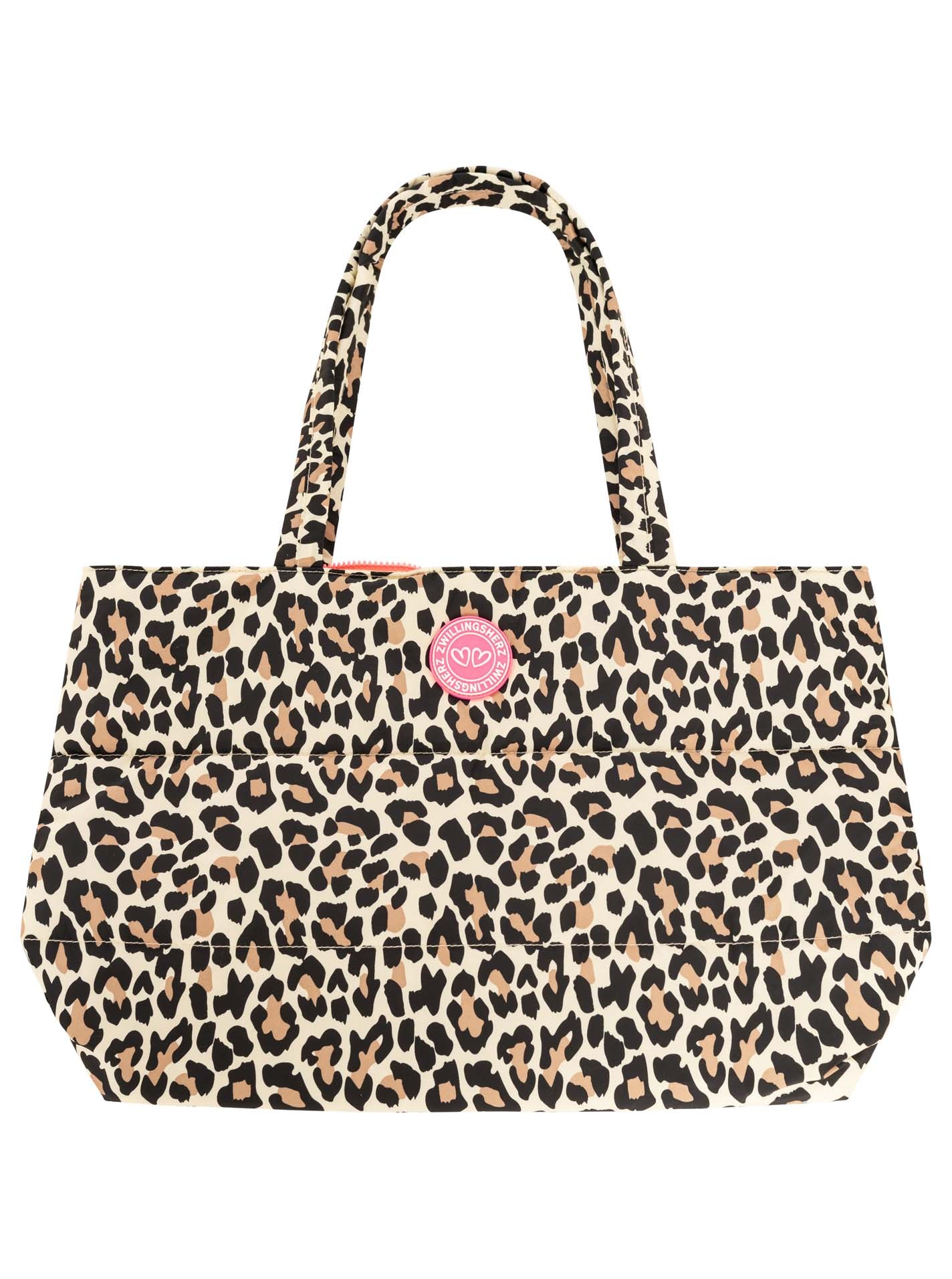 💕 Zwillingsherz Shopper  "Leo Allover" Tasche Beige