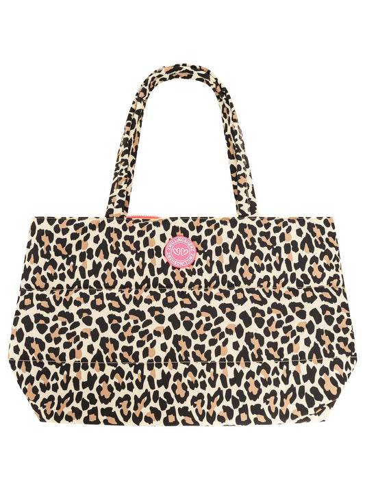 💕 Zwillingsherz Shopper "Leo Allover" Tasche Beige