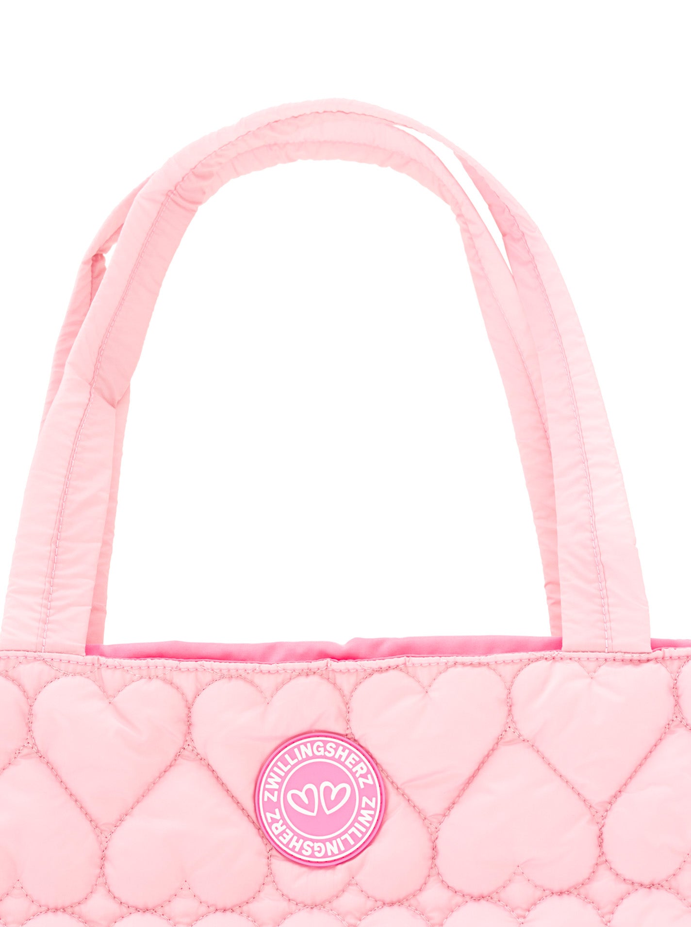 💕 Zwillingsherz Shopper "Herzsteppung" Tasche Rosa