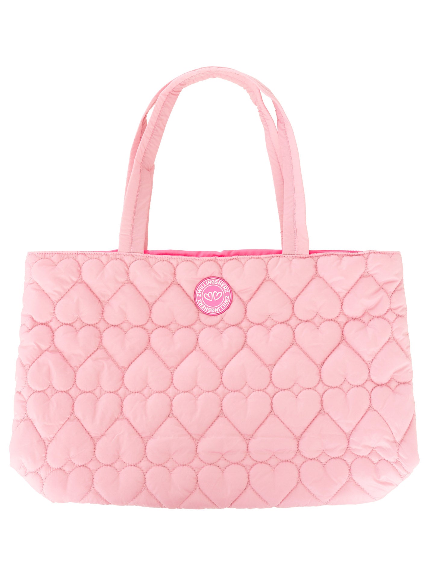 💕 Zwillingsherz Shopper "Herzsteppung" Tasche Rosa