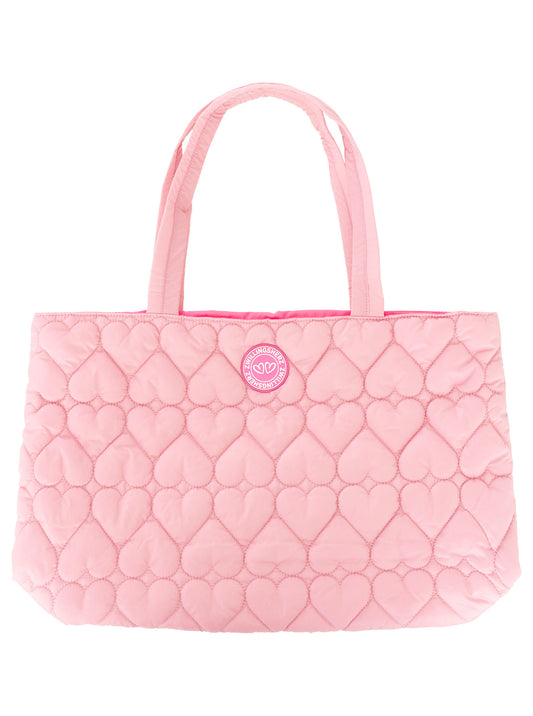 💕 Zwillingsherz Shopper "Herzsteppung" Tasche Rosa