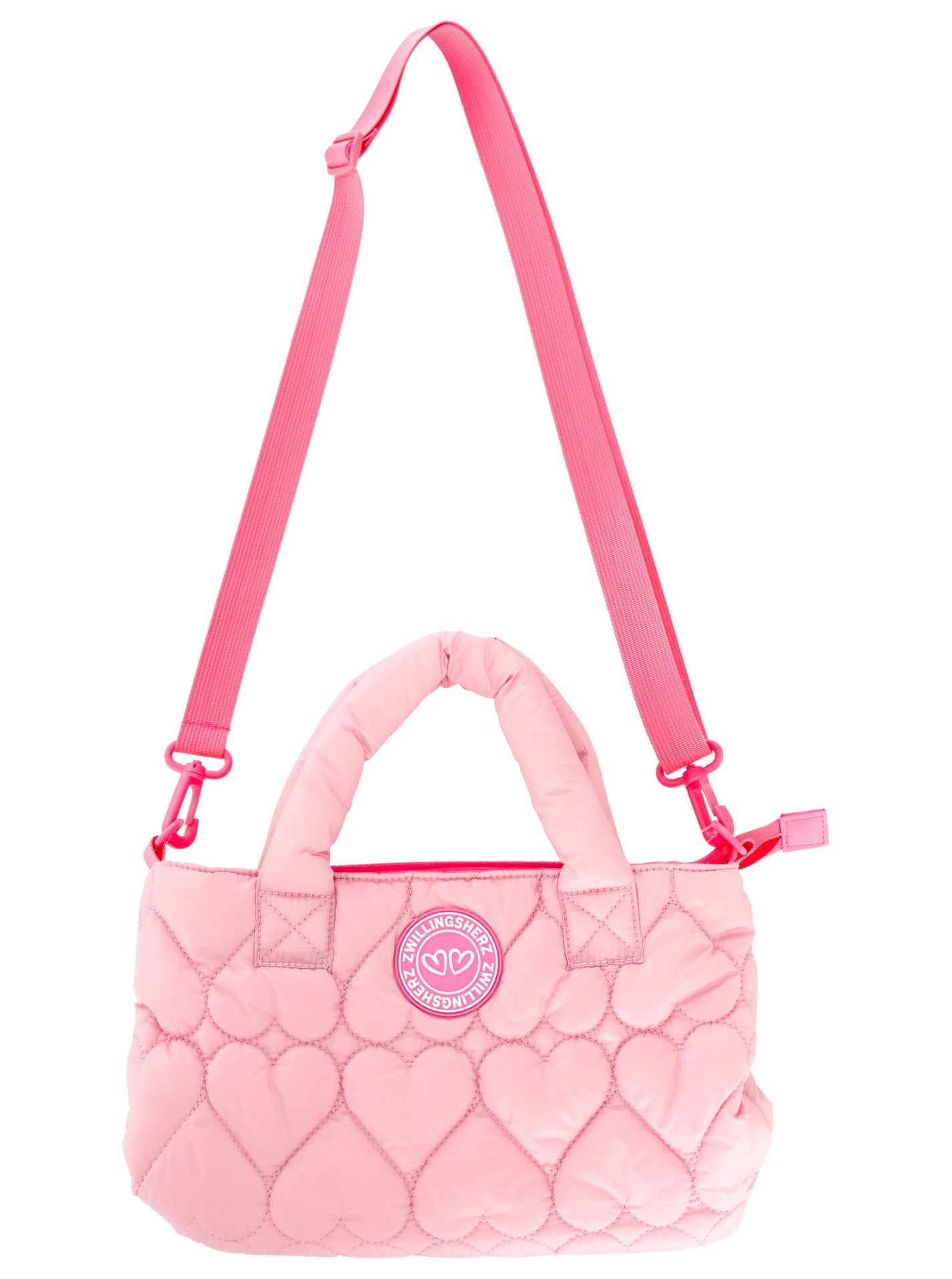 💕 Zwillingsherz Tasche "Herzsteppung" Rosa
