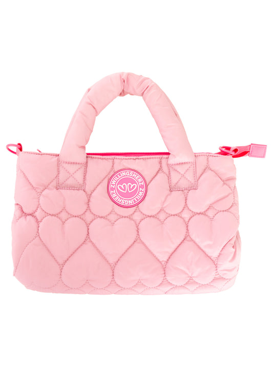 💕 Zwillingsherz Tasche "Herzsteppung" Rosa