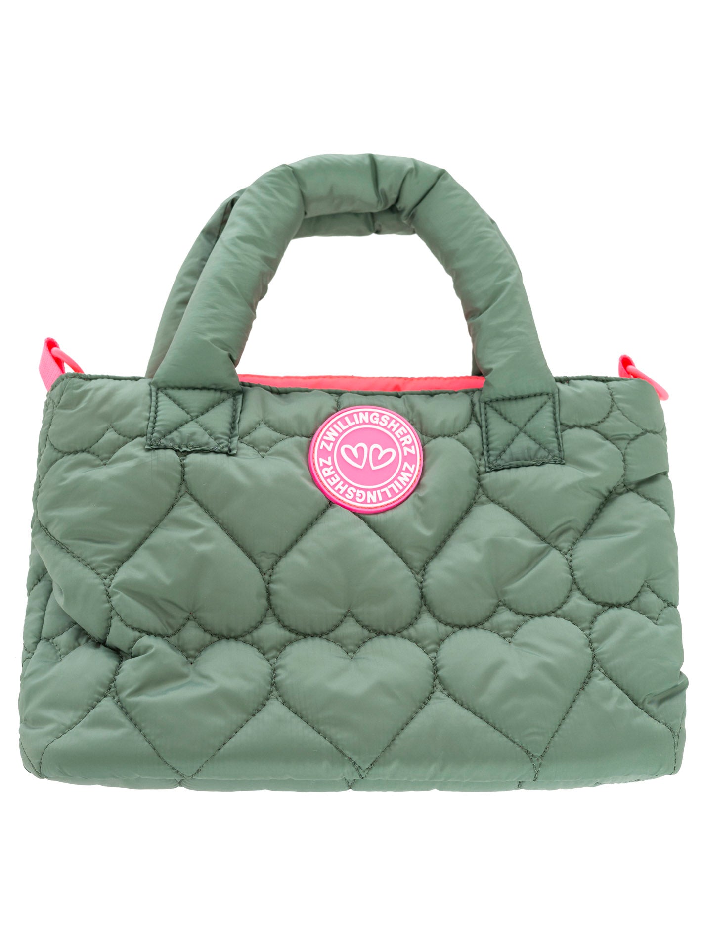 💕 Zwillingsherz Tasche "Herzsteppung" Olive