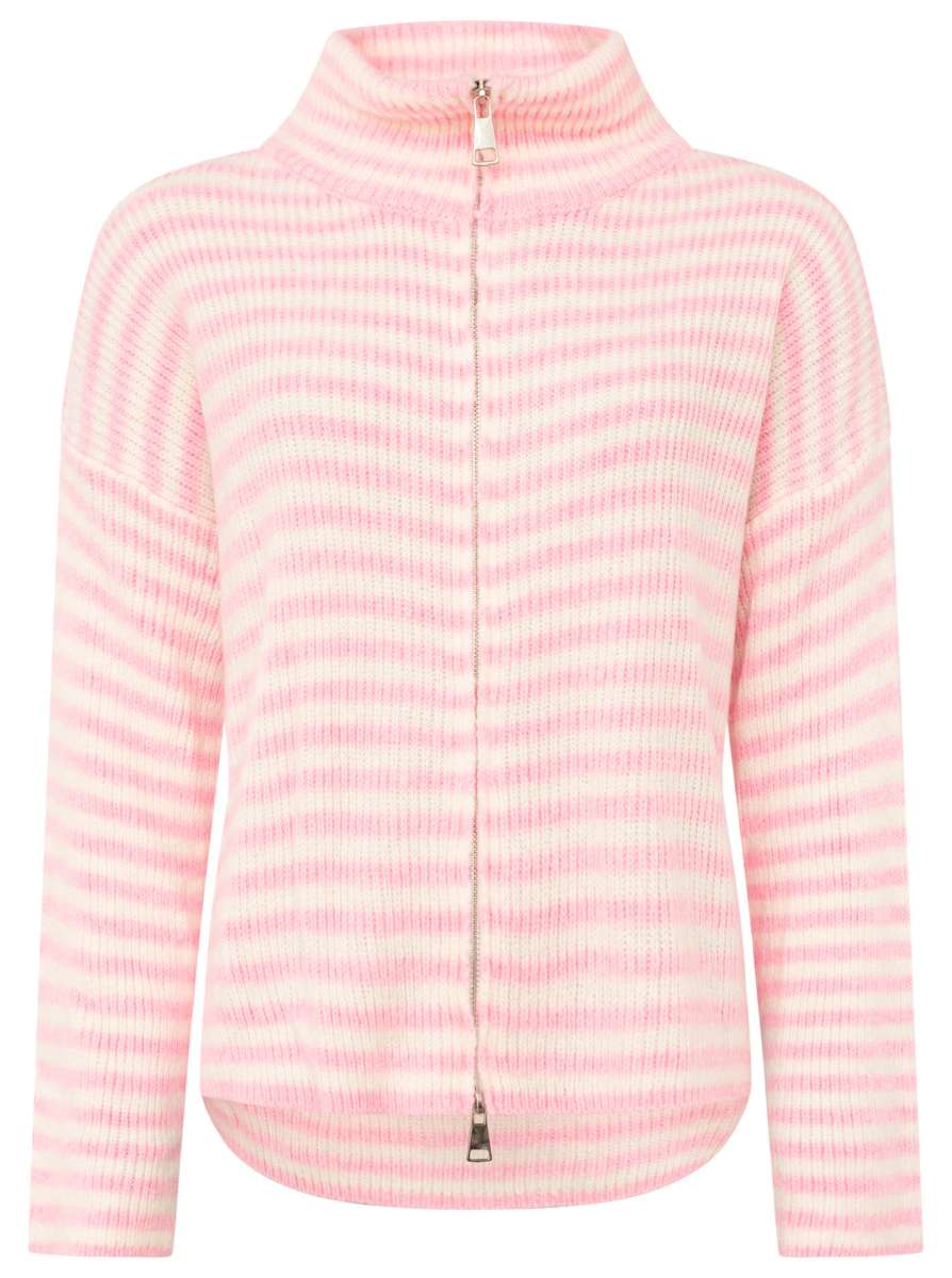 💕 Zwillingsherz Zipper Jacke "Streifen" Rosa