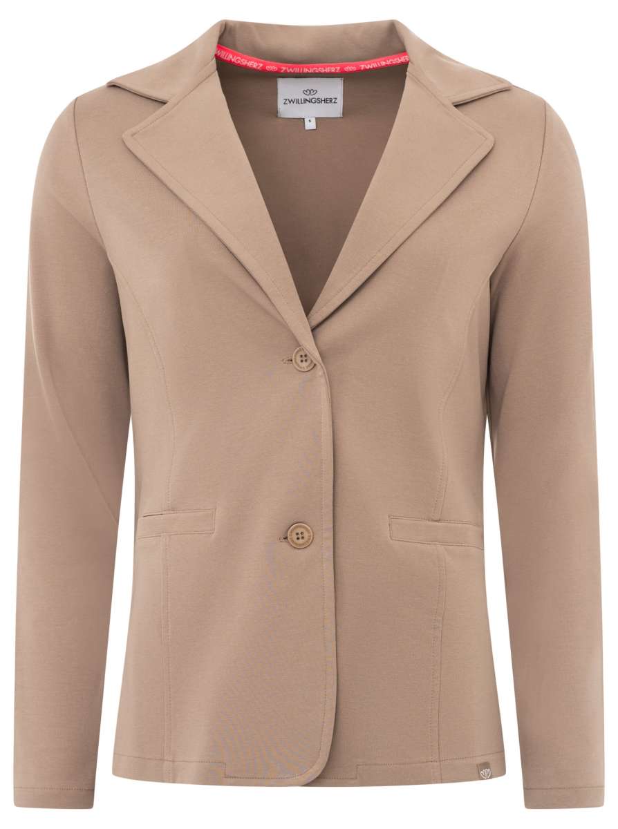 💕 Zwillingsherz Jerseyblazer "Zwillingsherz" Taupe