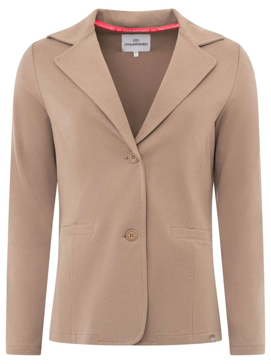 💕 Zwillingsherz Jerseyblazer "Zwillingsherz" Taupe