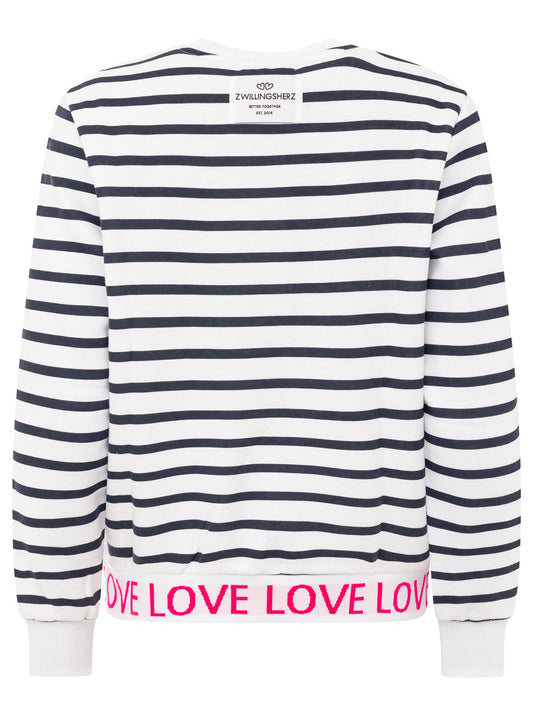 💕 Zwillingsherz Sweatshirt "Love Love Love" Navy