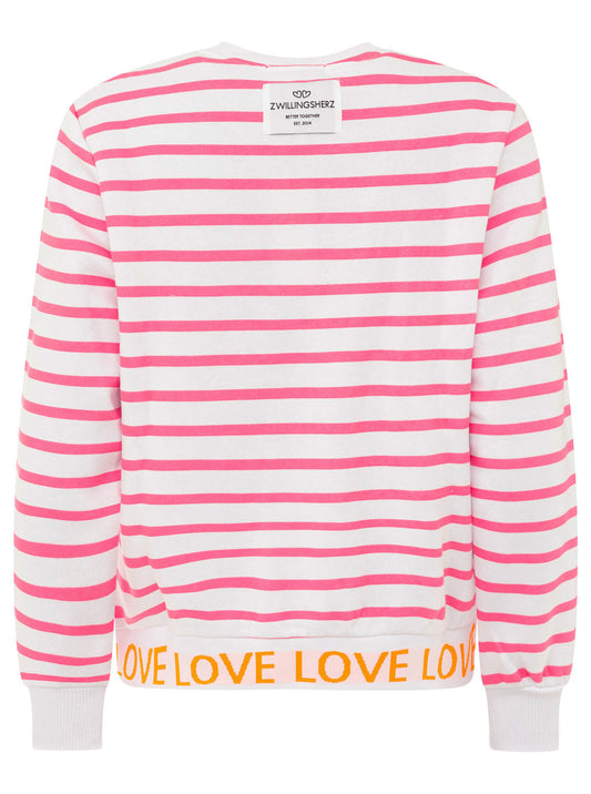 💕 Zwillingsherz Sweatshirt "Love Love Love" Pink