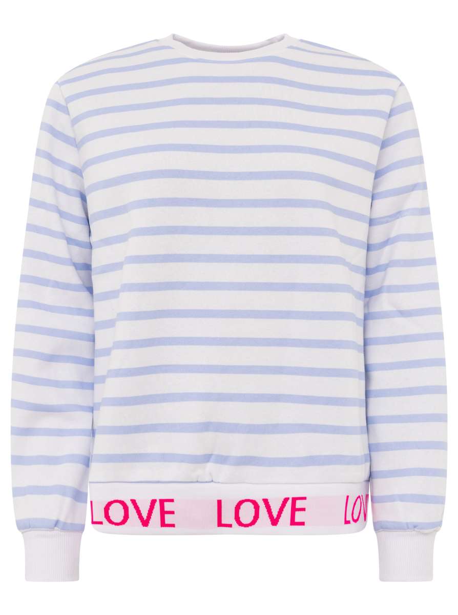 💕 Zwillingsherz Sweatshirt "Love Love Love" Hellblau