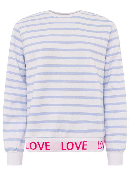 💕 Zwillingsherz Sweatshirt "Love Love Love" Hellblau