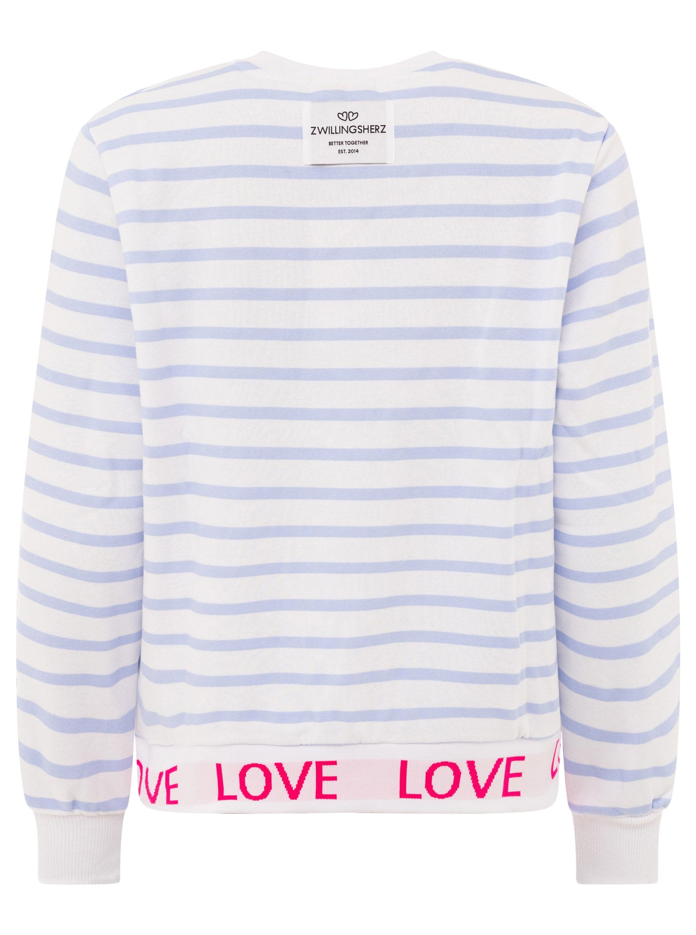 💕 Zwillingsherz Sweatshirt "Love Love Love" Hellblau