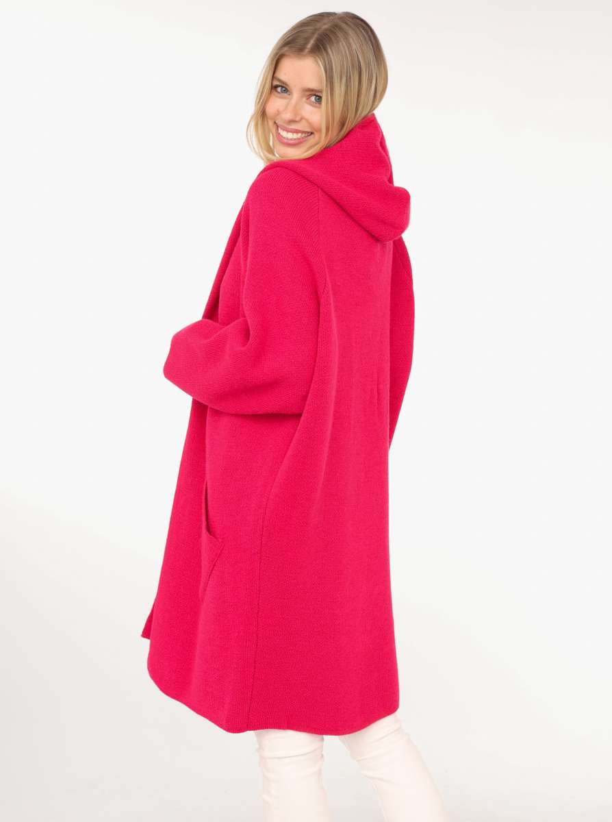 💕 Zwillingsherz Strickjacke "Annabell" Pink Strickmantel offen
