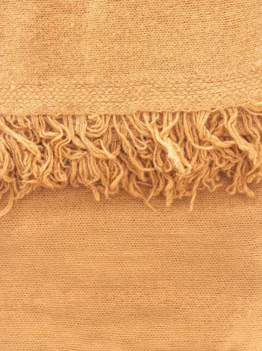 💕 Zwillingsherz XXL "Fransenschal" 100 % Cashmere Schal Kaschmir Camel