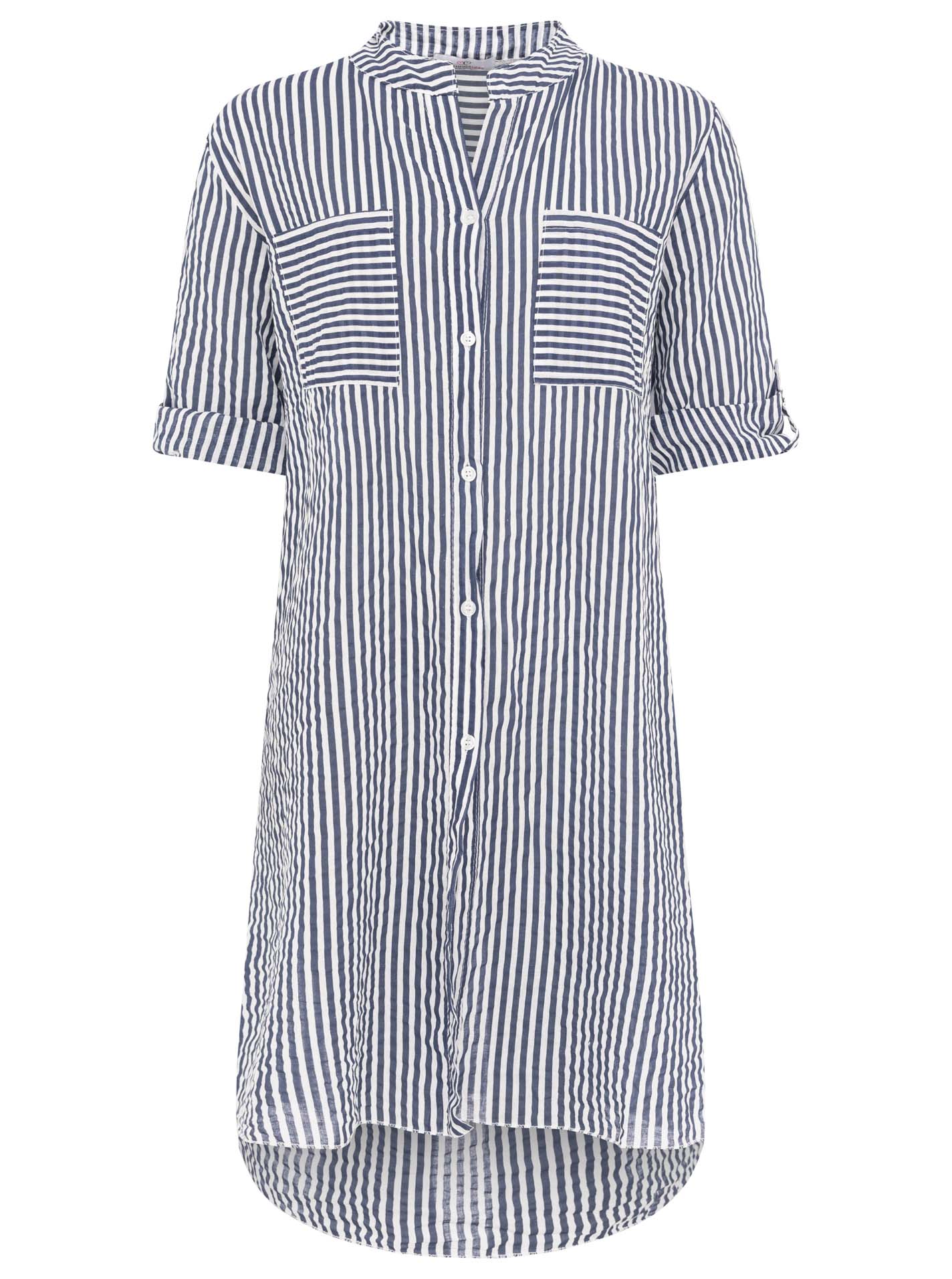 💕 Zwillingsherz Longbluse "Kida" Navy Streifen