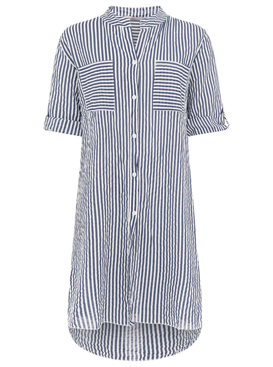 💕 Zwillingsherz Longbluse "Kida" Navy Streifen