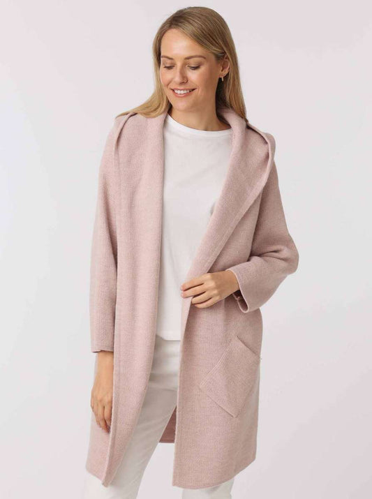 💕 Zwillingsherz Strickjacke "Annabell" Altrosa Strickmantel offen