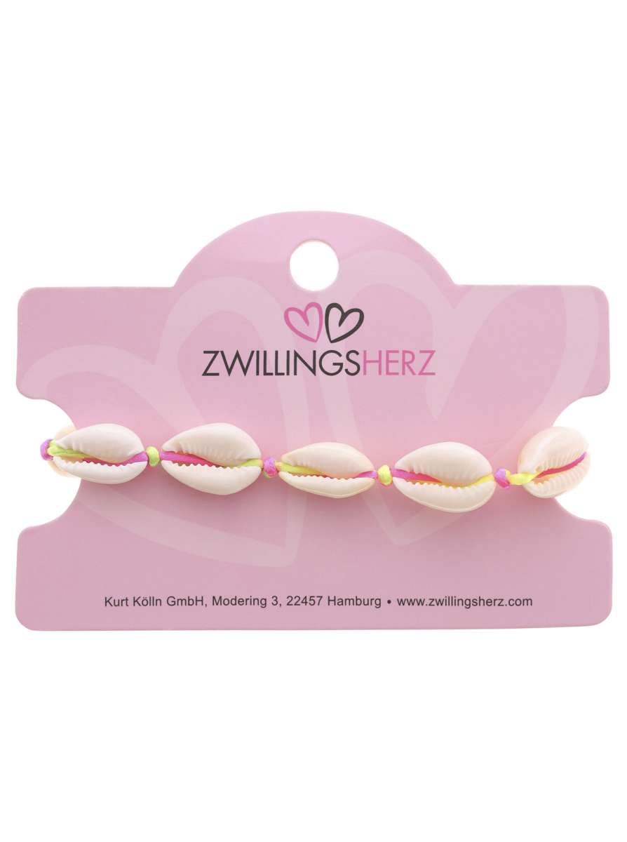 💕 Zwillingsherz Armband "Pearls" Weiß Bunt