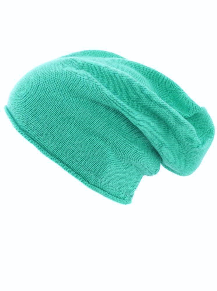 💕 Zwillingsherz Mütze "Classic" Blogger Beanie Wolle Fleece Hellgrün
