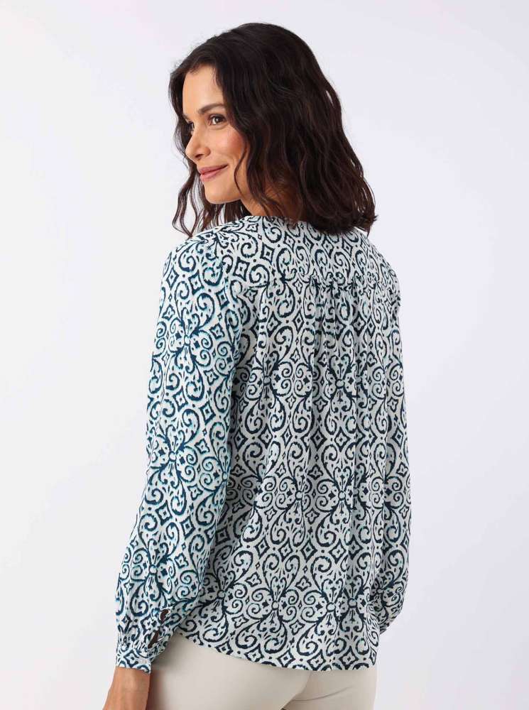 💕 Zwillingsherz Bluse "Sana" Blau