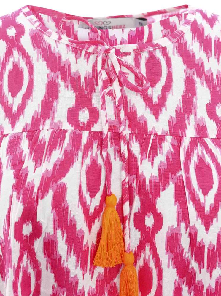 💕 Zwillingsherz Bluse "Aquarell Ovale" Viskose Pink