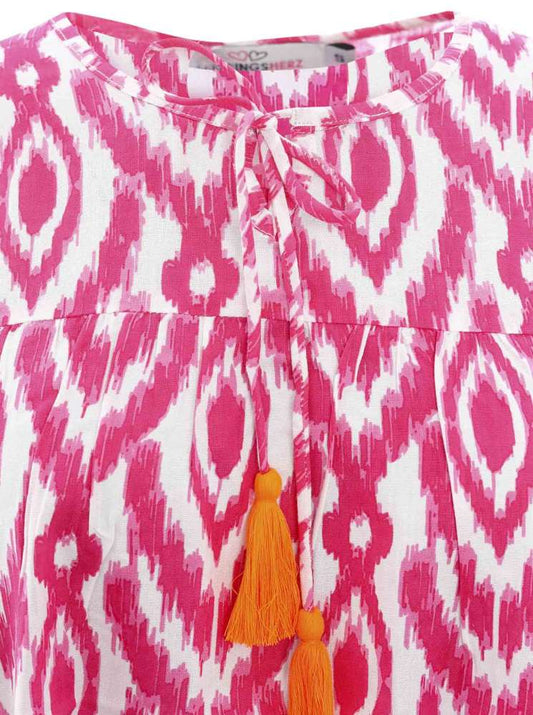 💕 Zwillingsherz Bluse "Aquarell Ovale" Viskose Pink