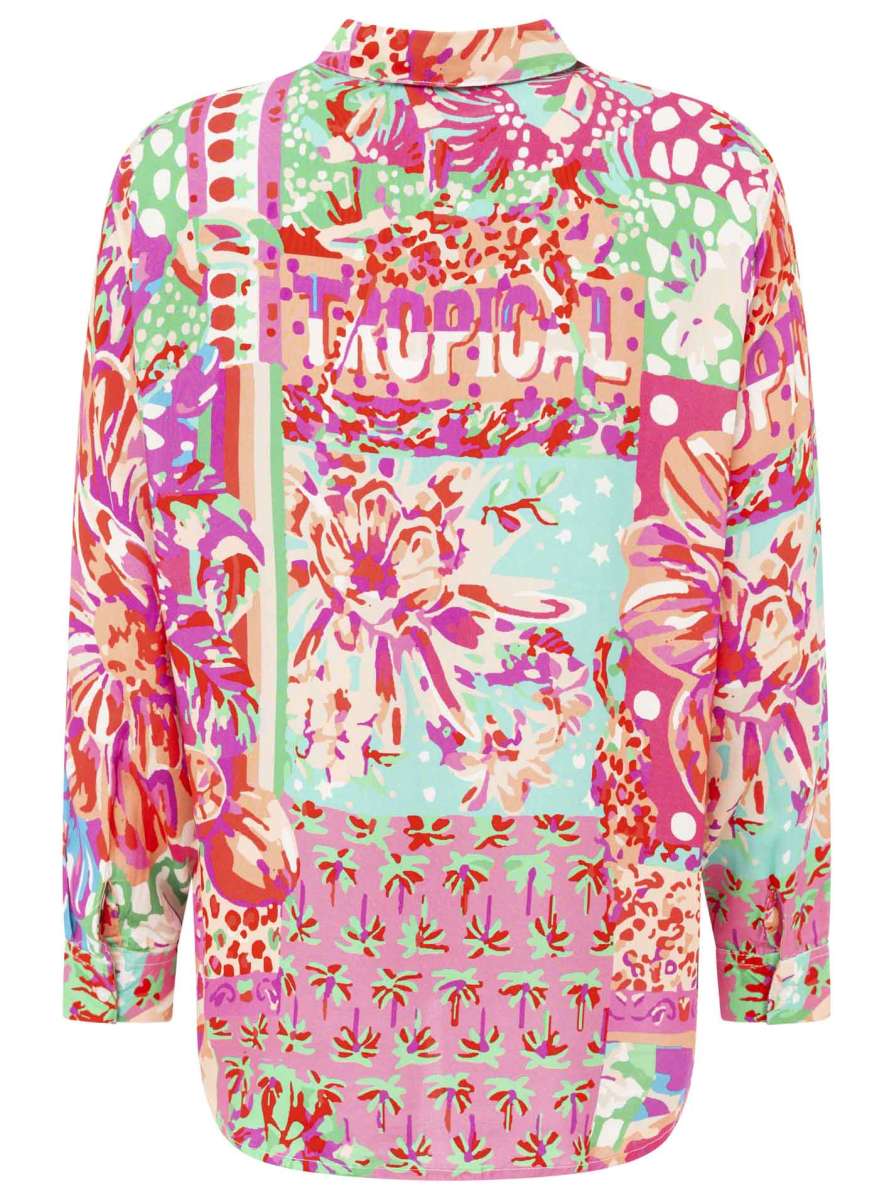 💕 Zwillingsherz Bluse "Be Happy" Viskose Multi