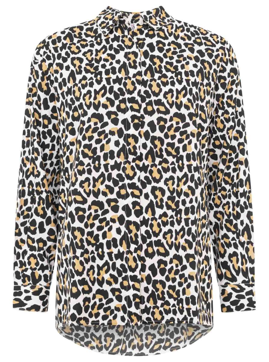 💕 Zwillingsherz Bluse "Classic Leo" Viskose Schwarz