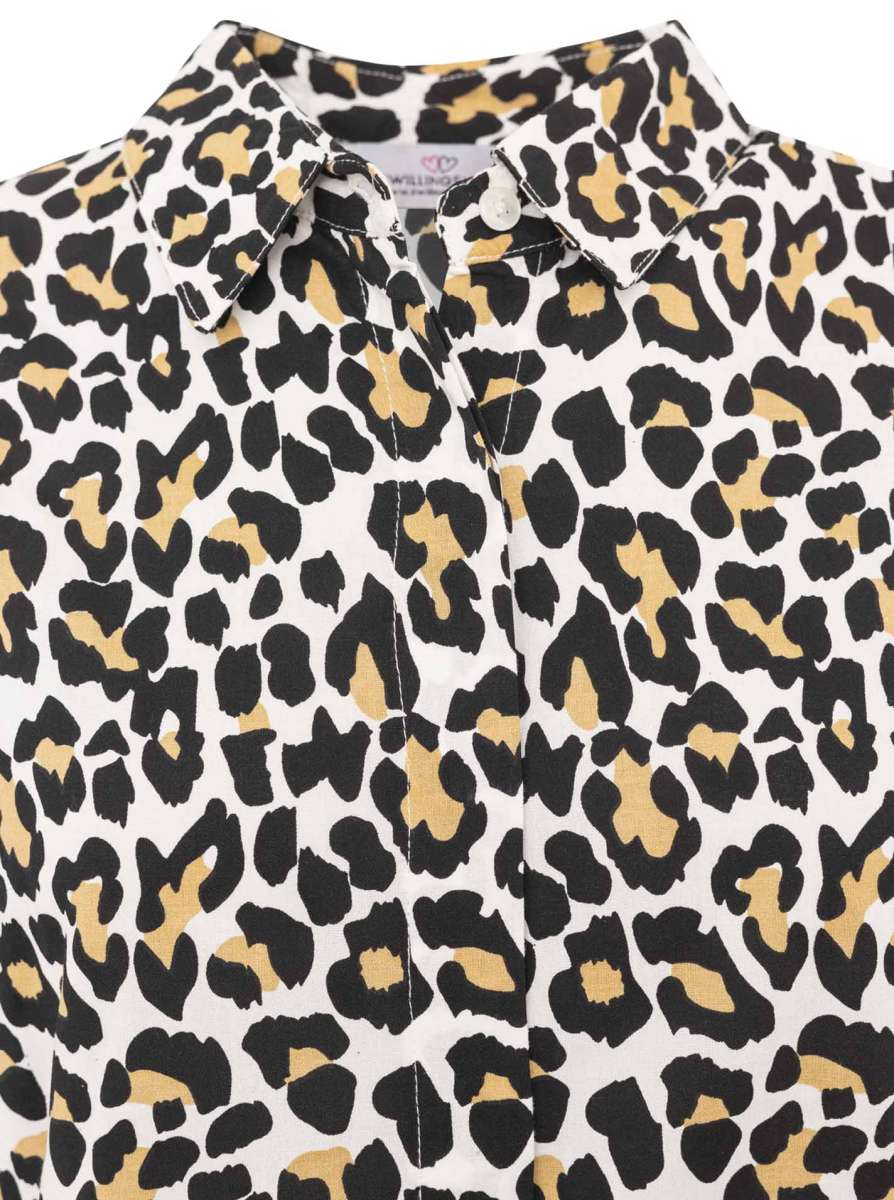 💕 Zwillingsherz Bluse "Classic Leo" Viskose Schwarz