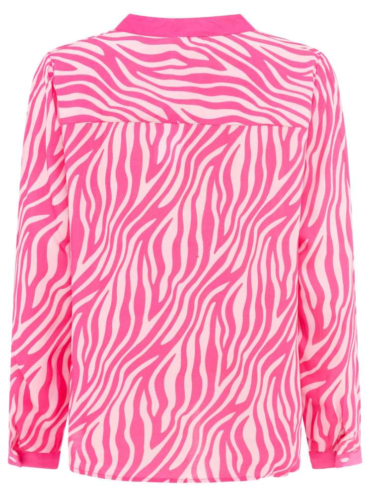 💕 Zwillingsherz Bluse "Classic Zebra" Viskose Pink