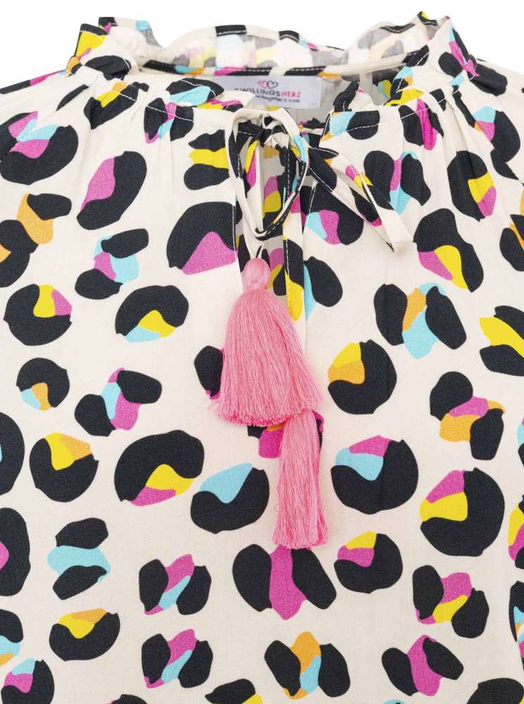 💕 Zwillingsherz Bluse "Crazy Leo" Viskose Multi