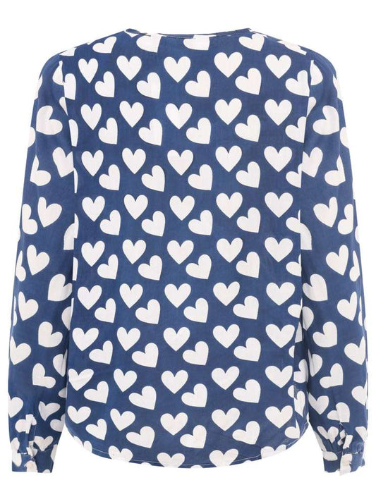 💕 Zwillingsherz Bluse "Herz Classic" 100 % Viskose Marine