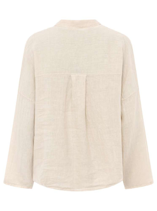 💕 Zwillingsherz Bluse "Kurz" Leinenbluse 100 % Leinen Beige