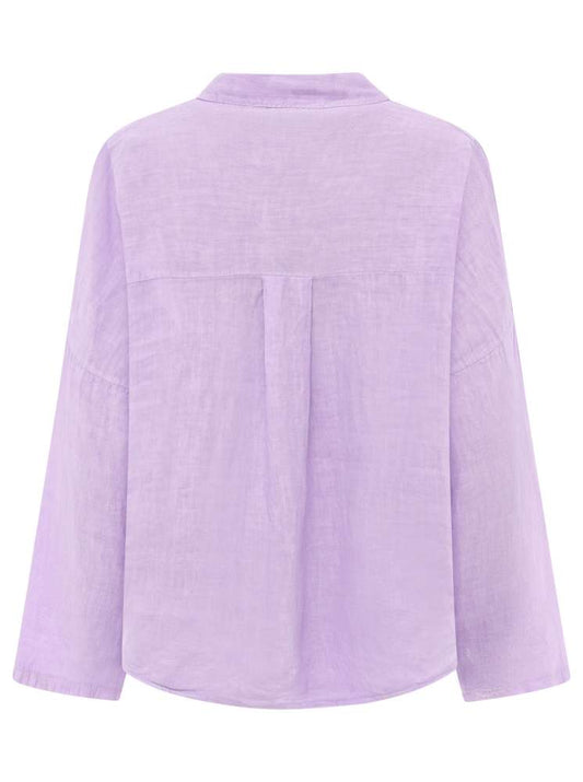 💕 Zwillingsherz Bluse "Kurz" Leinenbluse 100 % Leinen Flieder