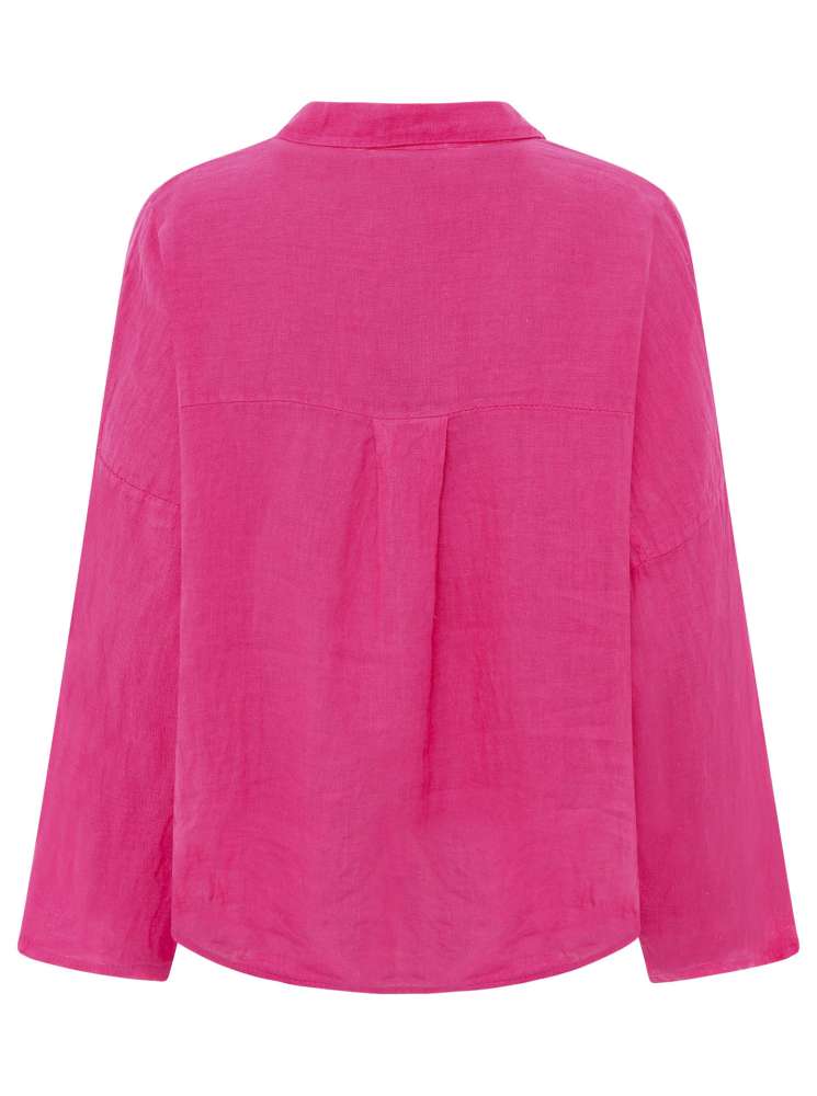 💕 Zwillingsherz Bluse "Kurz" Leinenbluse 100 % Leinen Pink