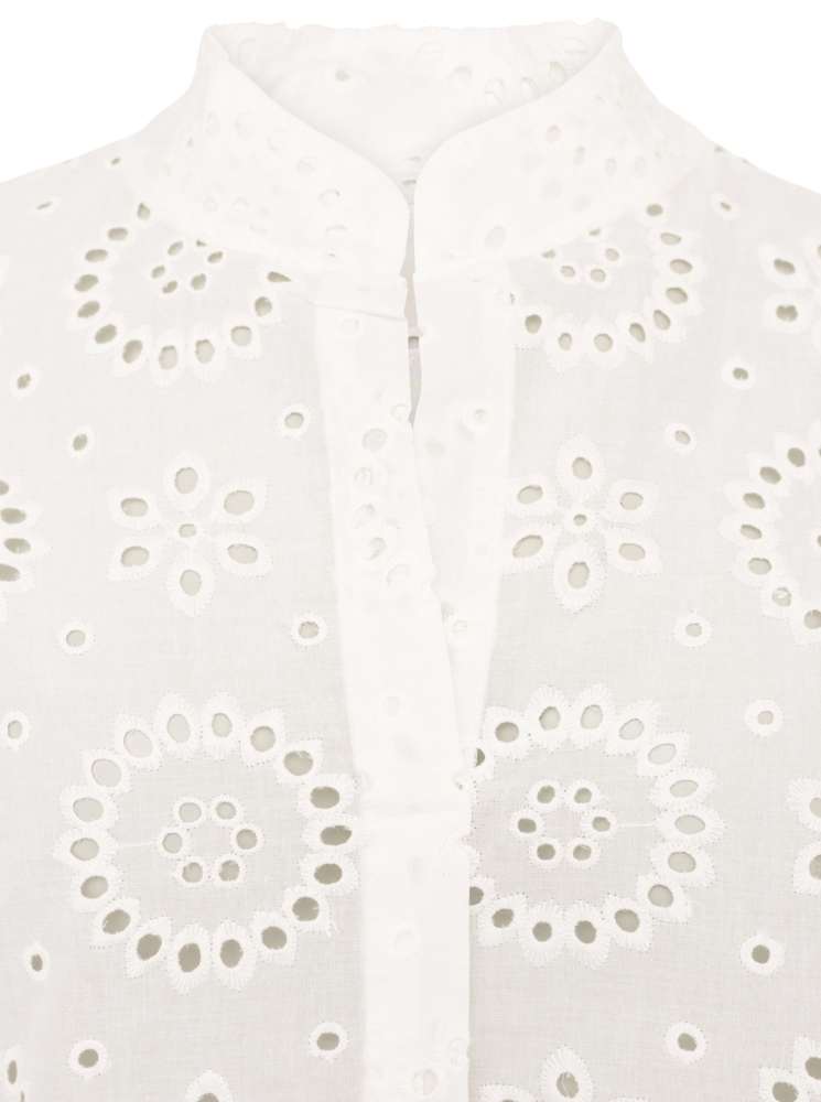 💕 Zwillingsherz Bluse Lochmuster "Dreams" Weiß