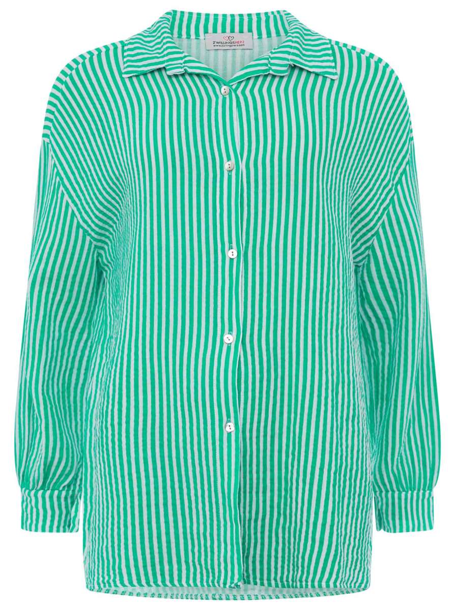 💕 Zwillingsherz Bluse "Cannes" Musselin 100 % Baumwolle Grün