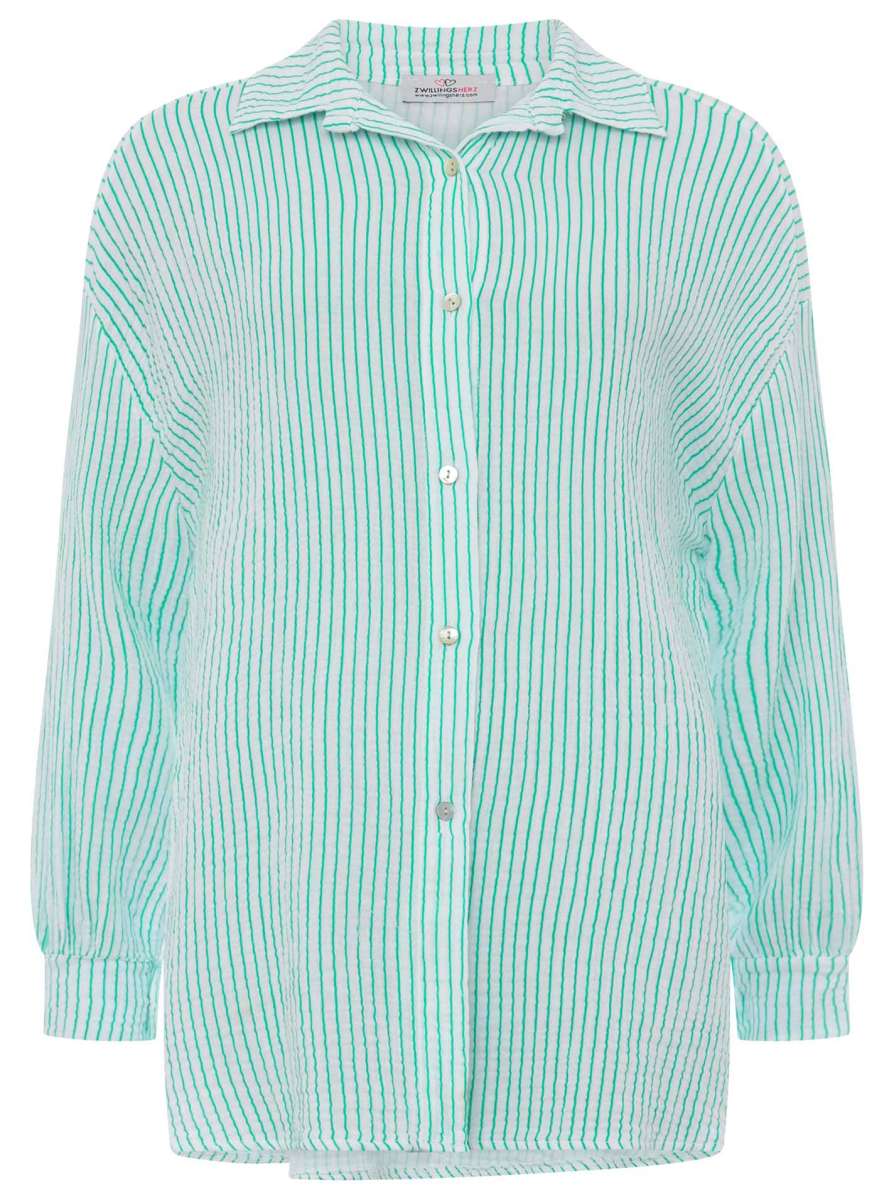 💕 Zwillingsherz Bluse "Amalfi" Musselin 100 % Baumwolle Grün