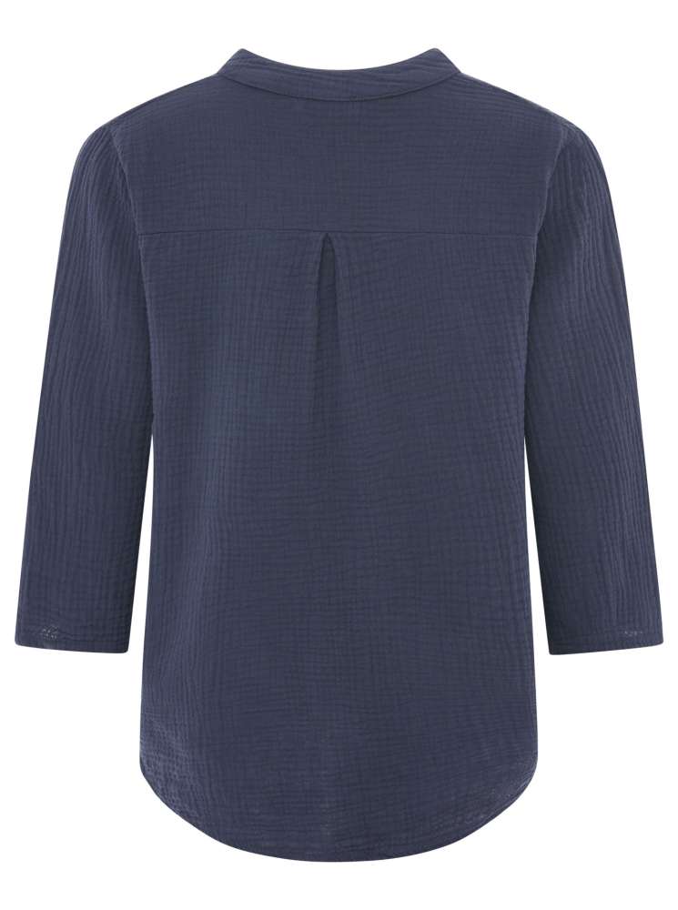 💕 Zwillingsherz Bluse "Neon Edge" 100 % Baumwolle Navy